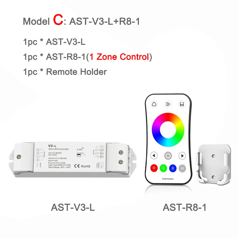 Model C 12 В Wifi RGB светодиодный контроллер 24 в 36 В DC RF 2,4G беспроводной пульт дистанционного управления умный Wifi контроллер для одноцветной CCT RGB светодиодной ленты - Цвет: Model C