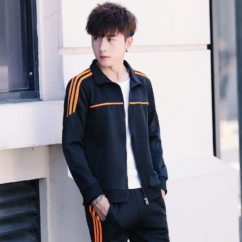 

Hoodie Suit Men's Autumn Sweater Spring And Autumn Casual Sports Jackets Korean-style Handsome Slim Fit Clothes Autumn Clothing