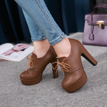 

CHIMIZHAI Woman Shoes 12CM Heels Shoes Platform Spring Pumps Women Autumn Pumps Ladies Shoes Pumps Sizes 31-47 MY496