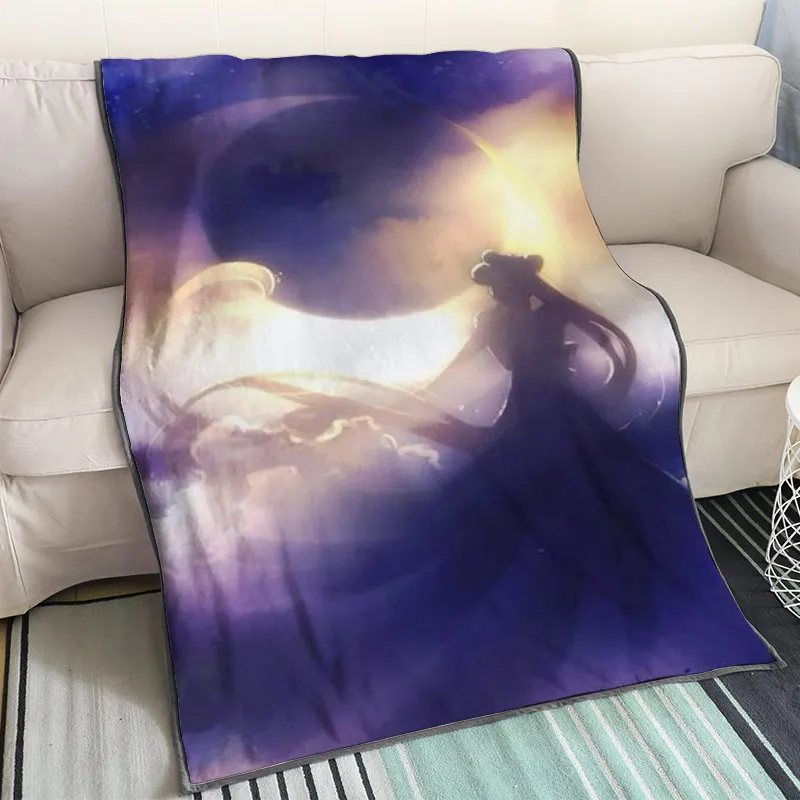 see chart IVYYE Sailor Moon Аниме индивидуальное одеяло плюшевое бархатное теплое украшение кровать для дома плед для дивана s унисекс подарки Новинка - Цвет: see chart
