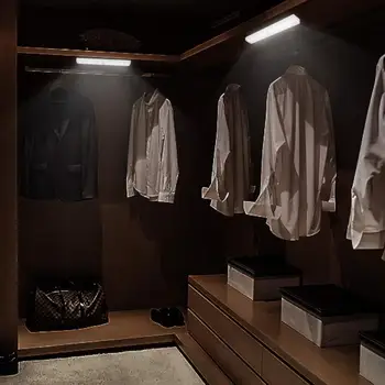 

10 LED Wireless Light White Yellow Multi-function Durable Bedroom Wardrobe Bookshelf Automatic Motion Smart Sensor Closet Light