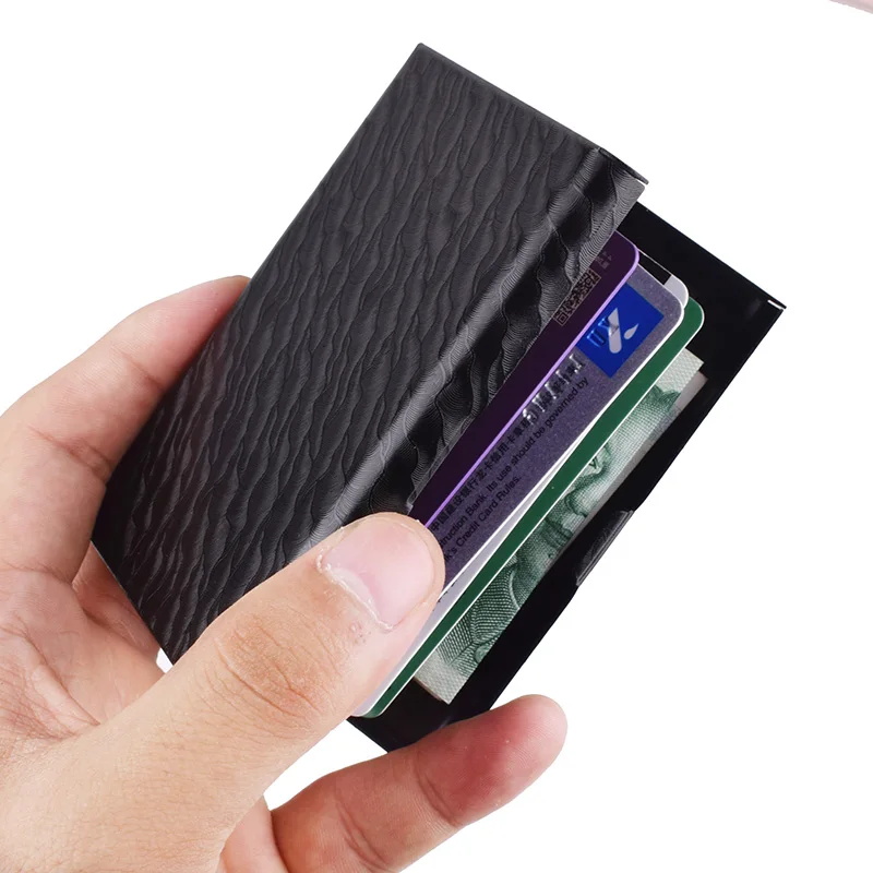 Super Light RFID Anti-Scan Card Box Case Aluminum Carbon Fiber Men Housekeeper Card Holder Wallet Women Fashion Cover Bag