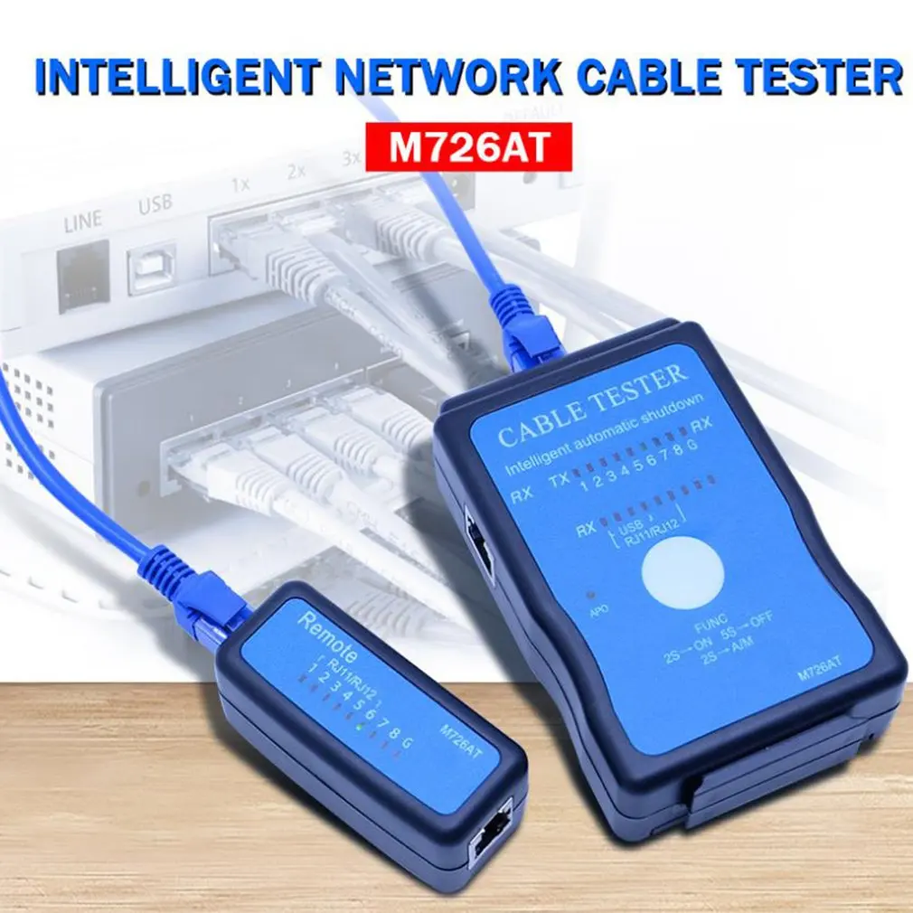 2021 HOT M726AT Cable Tester LAN USB RJ45 RJ11/RJ12 Network Ethernet CAT5 UTP Multi-Modular PC lan wire tester