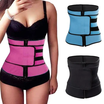 

S/M/L/XL/2XL/3XL Unisex Waist Trainer Corset Women Men Body Shaping Zipper Abdomen Belt Sports Cinchers Slimming Product EK-New