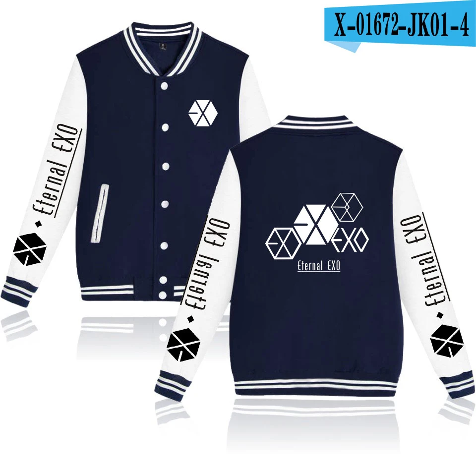 L EXO PLANET#5 куртка kpop куртка женская уличная мужские куртки с принтом EXO PLANET#5 бейсбольные куртки плюс размер Homme - Цвет: L