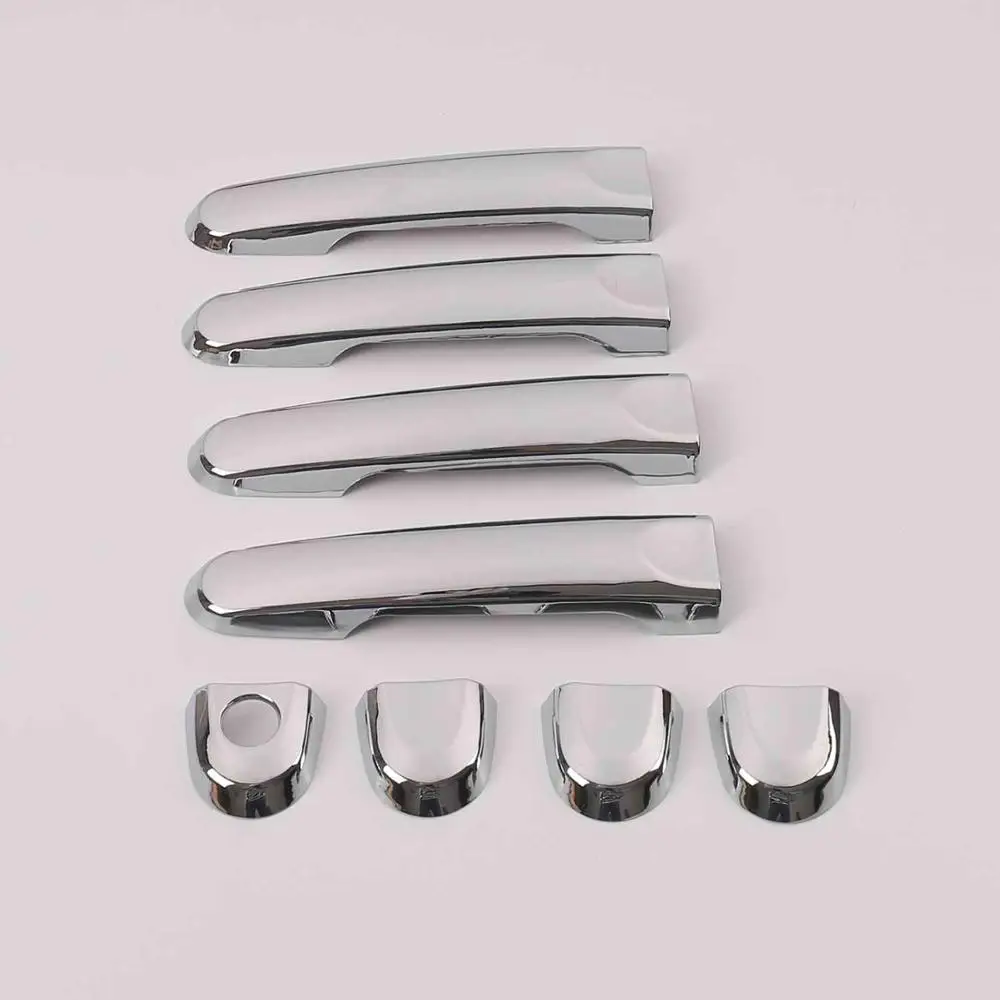 Для Nissan Tiida Latio Micra March Juke 2009 2010 2010 2012 Versa 2011- хромированная боковая дверная ручка Крышка отделка автомобиля ободок - Цвет: ABS Chrome 1hole