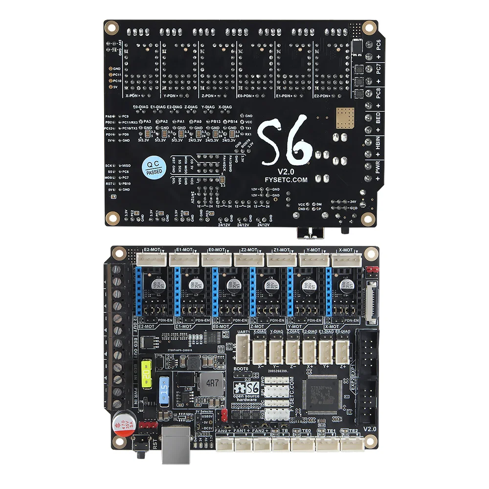 Motherboard 32 Bit Control Board Suporta Drivers 6x vs f6 V1.3 Skr V1.3 Voron 1.8 1.9 Tmc2209 Tmc5060 Fysetc-s6 V2.0 - Imagem 6