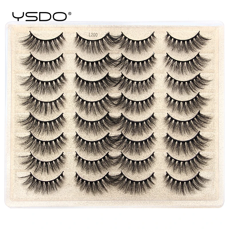 Natural Mink False Eyelashes Dramatic Fluffy 3D Lashes