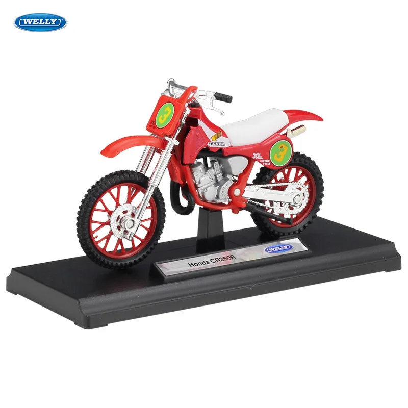 

WELLY 1:18 HONDA CR250R Diecast Alloy Motorcycle Model Toy For Children Birthday Gift Toys Collection