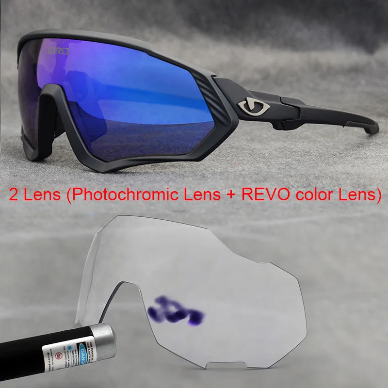 Giro, дизайн, велосипедные очки, фотохромные, велосипедные очки, для рыбалки, мужские, для спорта на открытом воздухе, солнцезащитные очки, UV400, 2 линзы, очки для вождения - Цвет: 02