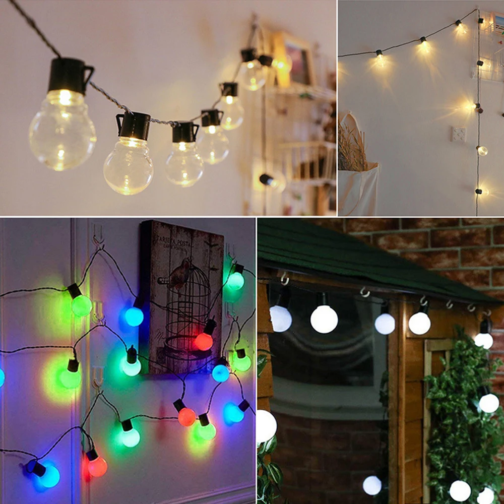 

G50 Garland LED Globe Festoon String Light IP65 10m 38 led Wedding Fairy Light Christmas Outdoor Party Decortive