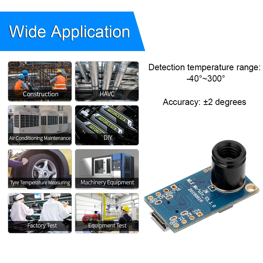 

Hot MLX90640 IR 32*24 Infrared Thermometric Dot Matrix Sensor Develop DIY Module Thermal Imager Module