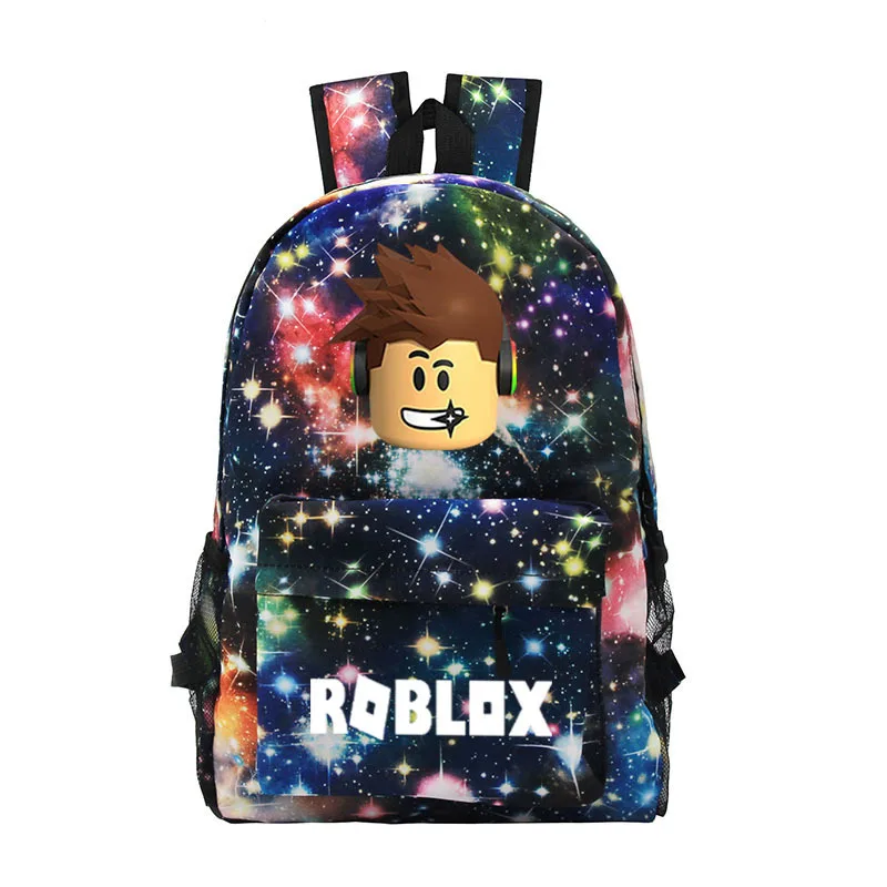 blue b Nebula стиль холст ROBLOX рюкзак для подростков детей мальчиков детей студентов школьные сумки Дорожная сумка на плечо унисекс сумка для ноутбука - Цвет: blue b