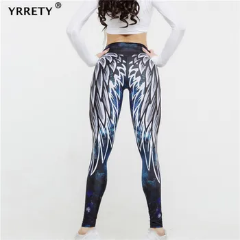 

YRRETY New Arrival Angel Wing Women Leggings Harajuku 3D Printed Leggins Push Up Sporting Fitness Bodybuilding Sexy Woman Pant