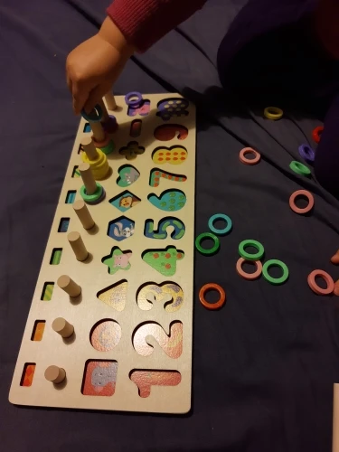 Contagem de Madeira Montessori Brinquedos Nova Cognição Jogo Pré-escolar Forma Geométrica Placa Matemática Educação Precoce Ensino Brinquedo Matemático 22 Brinquedos e hobbies