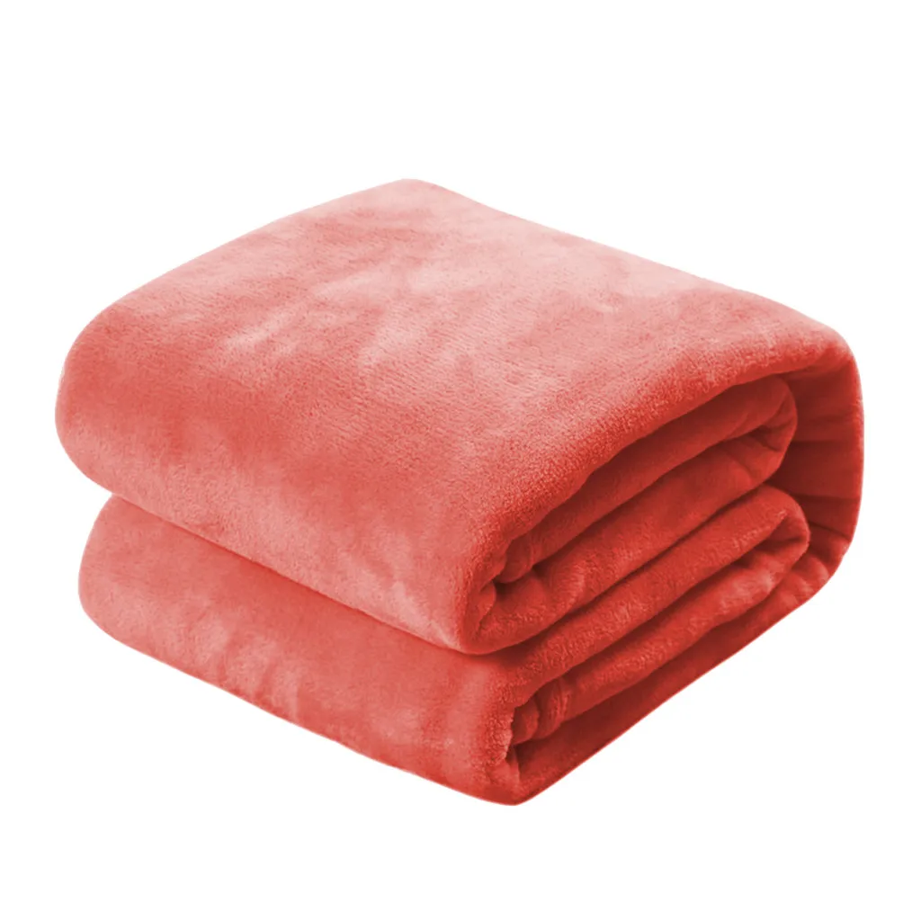 Мягкие теплые коралловые флисовые фланелевые одеяла для кровати из искусственного меха норки, одноцветные покрывала для дивана, зимние клетчатые одеяла - Цвет: E