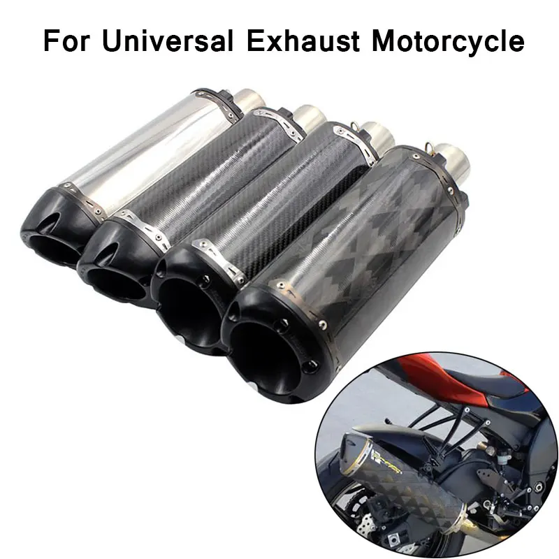 

51mm Escape Moto Exhaust Motorcycle Muffler Pipe Two Brother CNC Aluminium Alloy Universal Racing For R6 Benelli trk 502 gsr 600