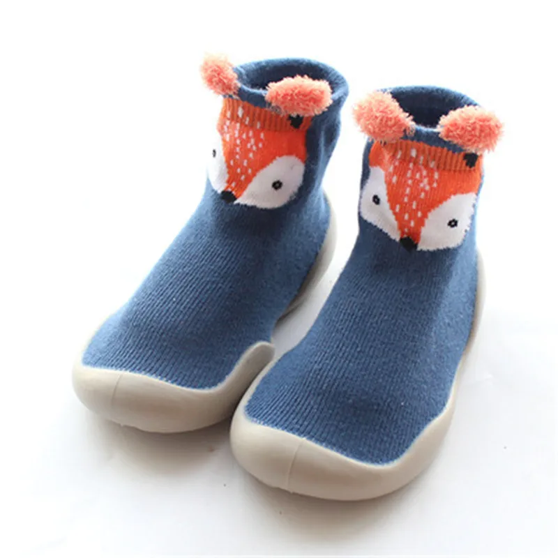 Calcetines Zapatos bebé de punto con suelas de goma Anti-slip calcetines para interiores recién nacido de Primavera Verano otoño