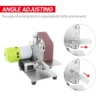 Belt Sander Electric Sanding Polishing Grinding Machine 7 Variable Speed with 10 Sanding Belts for Polishing Wood Acrylic Metal 3