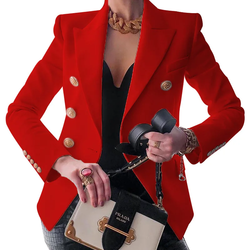 blazer and trouser set 2022 Commuter Office SUIT Women's Suit women jacket One Piece Slim Solid Color Fashion Casual Suit Short Jacket Women suit set
