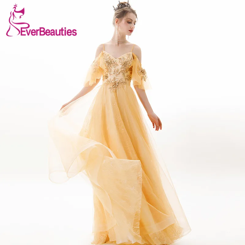 Robe De Soiree длинное вечернее платье Тюль официальное платье с аппликацией платье на выпускной Abendkleider Abiye Gece Elbisesi - Цвет: as picture