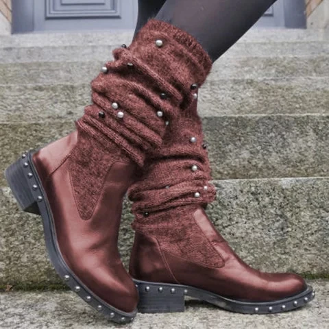 Для женщин из грубой шерсти классические кисточкой ботинки со стельками женские пикантные босоножки на осень-зима леди плоские каблуки, удобные обувь женская обувь; botas mujer - Цвет: red