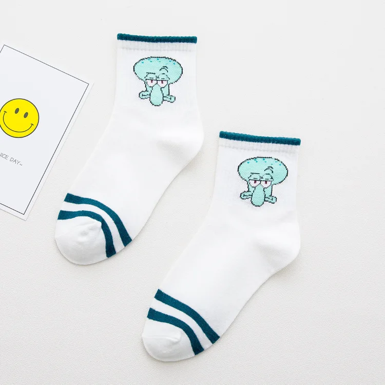 Модная одежда с героями мультфильма; милые короткие носки женские Харадзюку милый узорный лодыжки носки до лодыжки хипстер скейтборд лодыжки смешные носки женщина