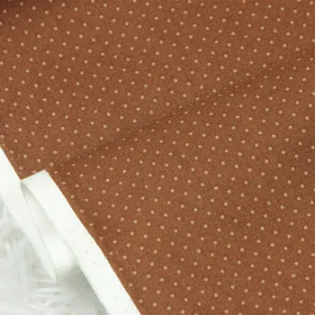 

half yard plain cotton fabric with little round dot print handmade DIY bag garment dress cloth 100% cotton T1218