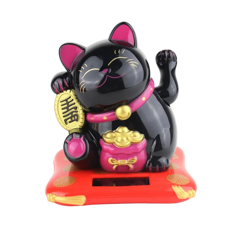 Оригинальный автомобиль Maneki Neko с солнечной батареей украшение для кошки в