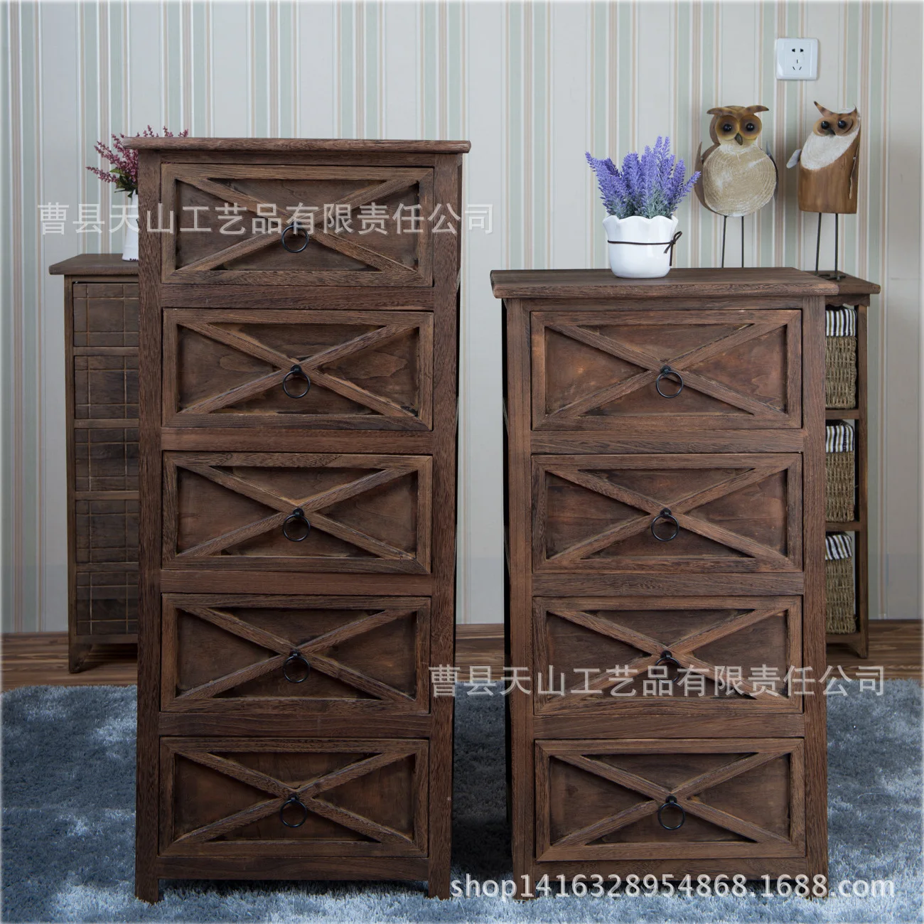 

Environmentally Friendly Green Solid Wood Drawer Drawer-type Storage Cabinets Manufacturers Direct Selling Wood Bedside Cabinet