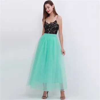 

Fashion Arrival Puffy Maxi Skirt Tulle Skirt Long Elastic Womens High Waisted Skirts Petticoat Bridesmaid To Wedding Party2020
