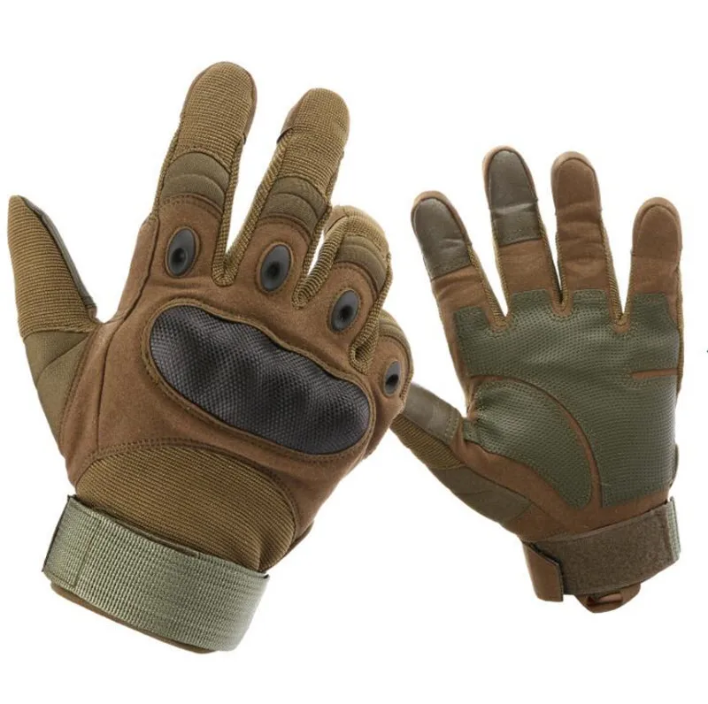 Outdoor Sports Gloves Air Gun Shooting Tactical Gloves Knuckle Anti-slip Anti-knife Cutting Military Full Finger Gloves Rubber
