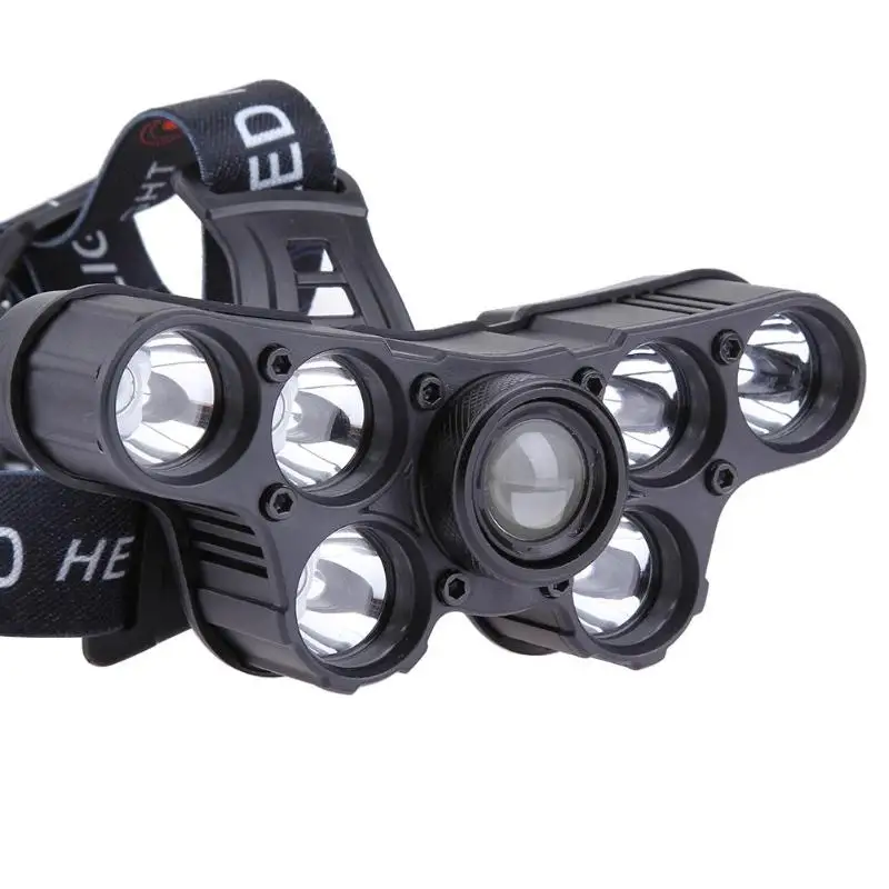 Usb зарядка Водонепроницаемый 7LED налобный фонарь Открытый Кемпинг Рыбалка Фара