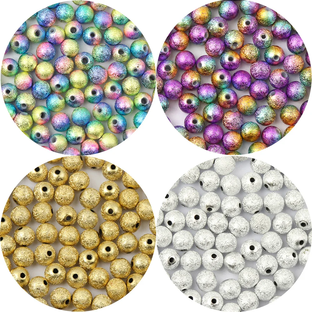 25Pcs Mixed Acrylic Plastic Round Smooth Loose Spacer Beads Charms 12mm 