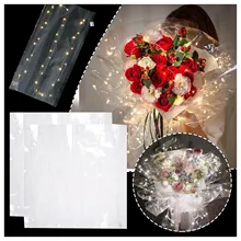 

Led Flower Packaging Paper Luminous Cellophane Flower Wrapping Paper Translucent Waterproof Flower Wrapping Packaging Paper