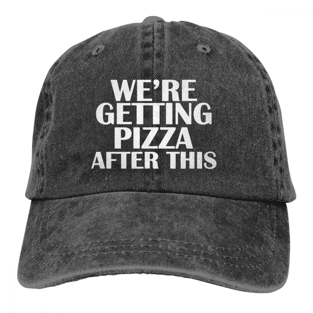 После этого мы получаем пиццу Casquette глубокий Хизер унисекс Мужские Женские джинсовые бейсболка с ремешком кепки Регулируемый Гольф папа шляпа