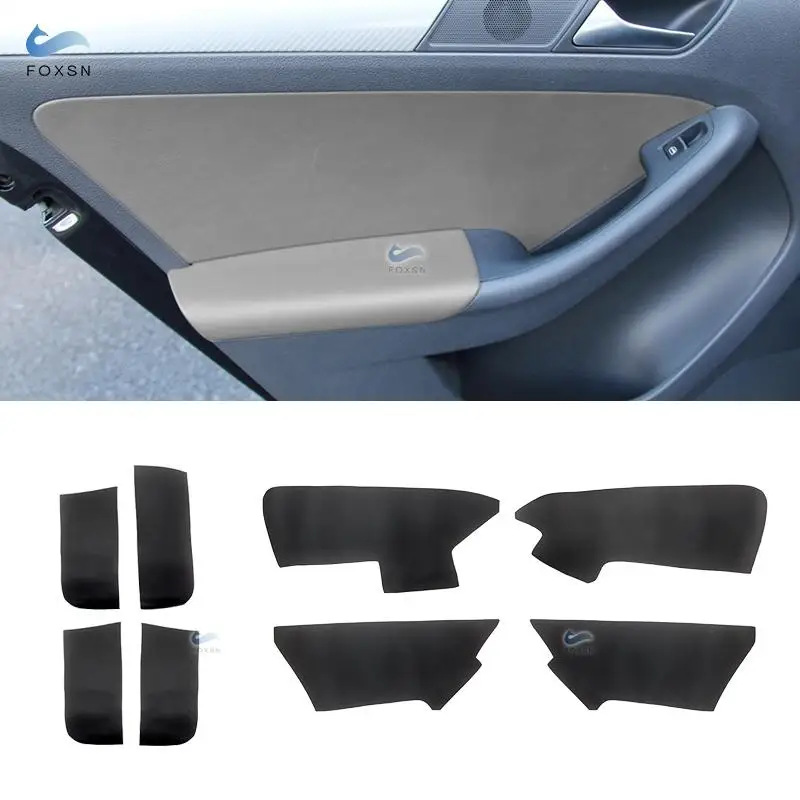 Fundas Protectoras Para Reposabrazos De Toyota Corolla 2014-2017 - Cuero PU, Color Negro/rojo, 4 Piezas, Antirrayaduras