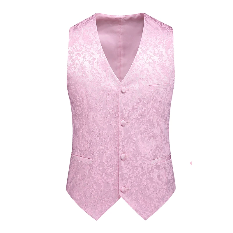 White Rose Sleeveless Waistcoat, Men's Single-breasted V-neck Business Vest, Wedding Party Men Vests Blue Red Black S-5XL 6XL 5
