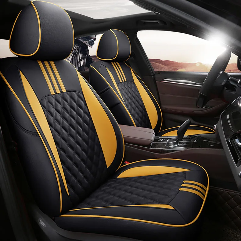 Custom Cowhide Car Seat Cover Leather For Fiat Punto Bravo Linea