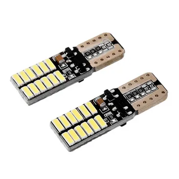 

100pcs T10 4014 24SMD Car LED Clearance Lights Auto Instrument Reading License Plate Bulb Lampada