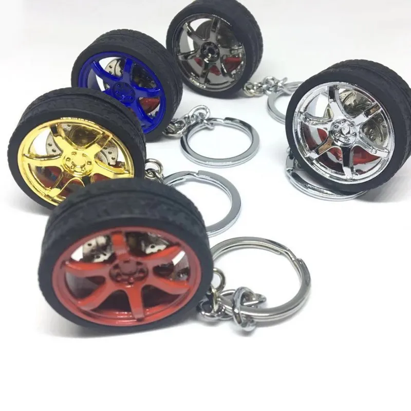 

Car Key Chain Car Wheel Rim Model Key Ring Holder Car Keychain