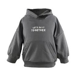 Unisex crianças velo moletom com capuz solto agasalho meninas jumper meninos moletom do bebê pulôver primavera outono criança casaco 1 8 anos