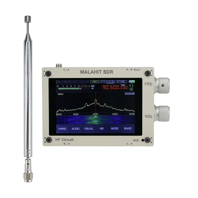1.10C 50KHz - 2GHZ Malachite Malahit SDR Radio DSP Receiver AM/SSB/NFM/WFM+Speaker+Battery+Case+Expansion Board | Электроника
