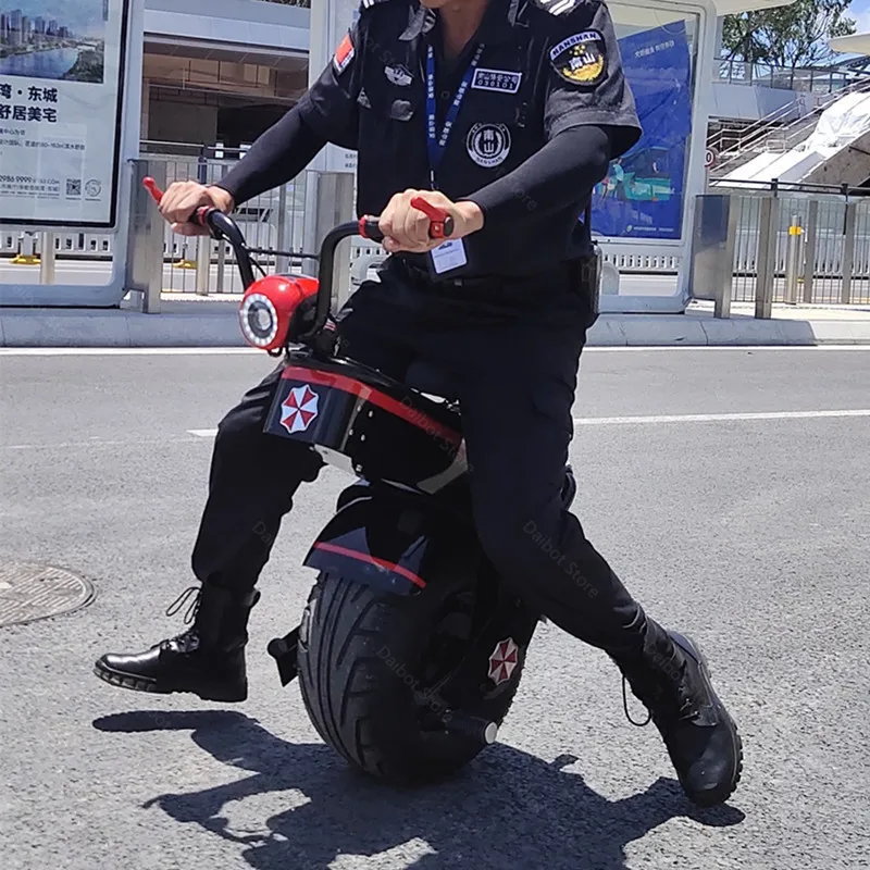 Electric Scooter 1500W One Wheel Self-balancing Scooter Motorcycle Seat 110KM 60V Electric Monowheel Scooter 18 Inch Wide Wheel  (1)