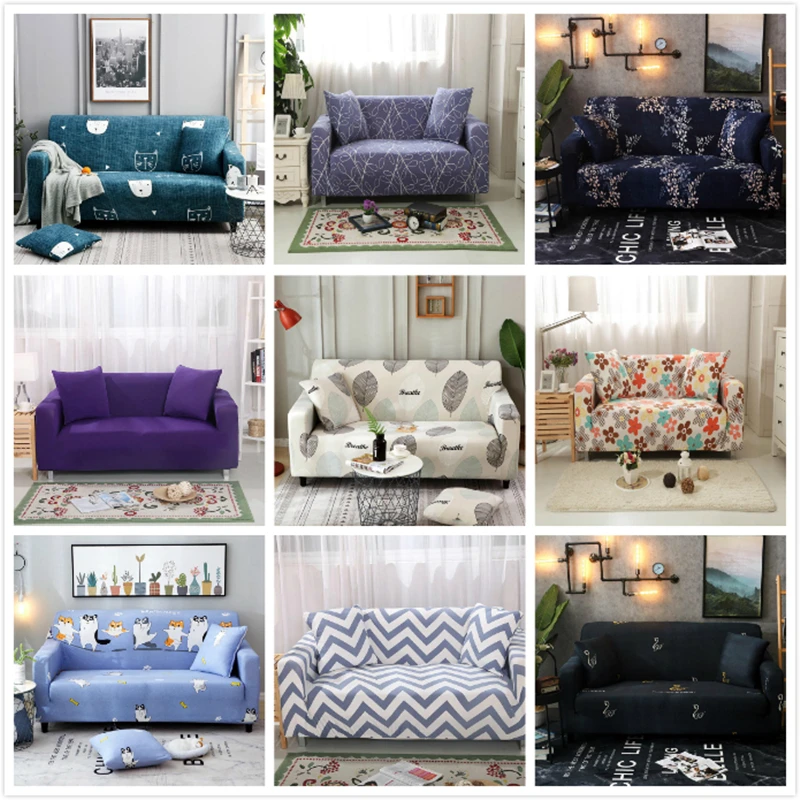 

Stretch Sofa Covers Furniture Protector Polyester Loveseat Couch Cover 1/2/3/4-seater Arm Chair Cover for Living Room