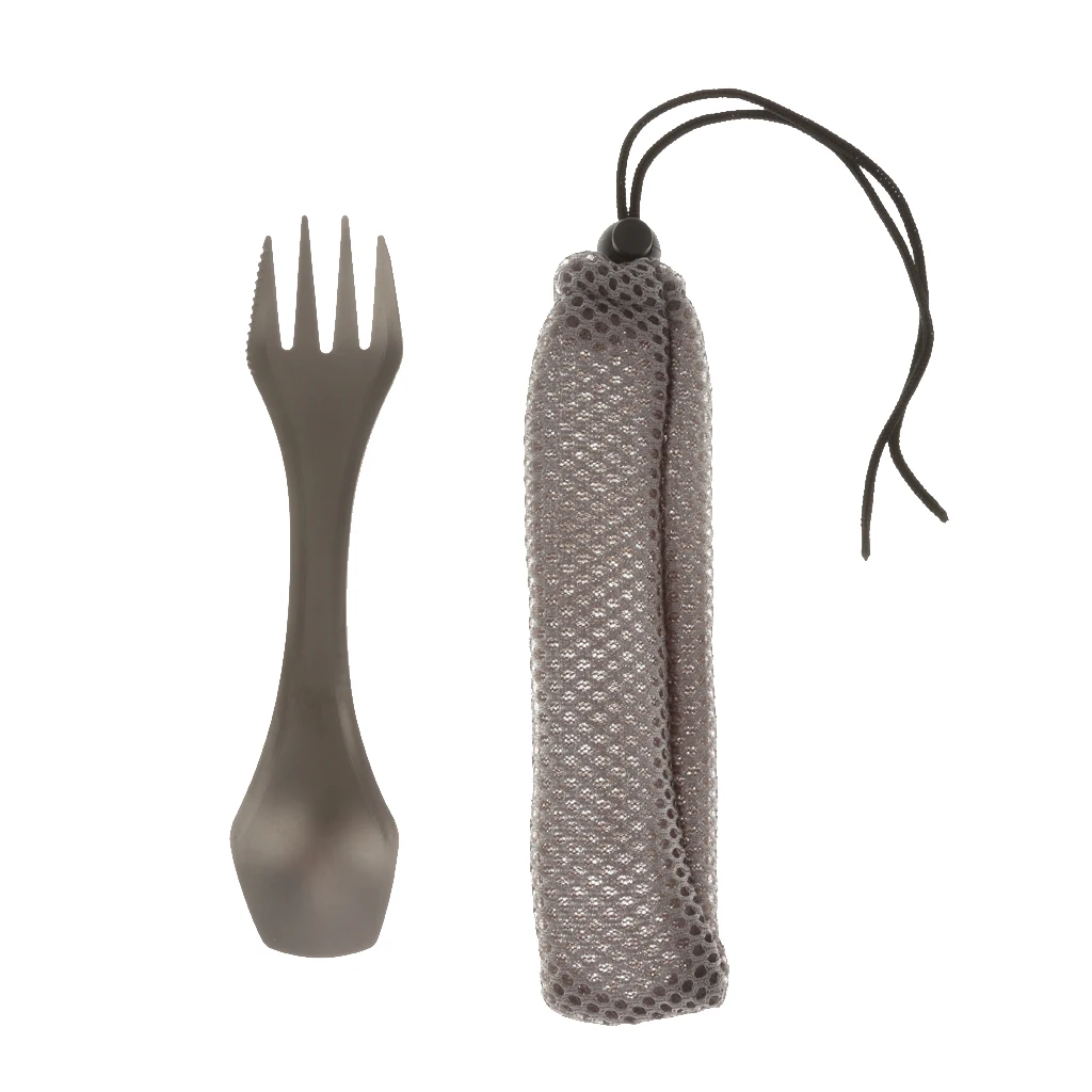 100 Titanium Fork Camping Spoon Spork Cutlery Outdoor Cooking Utensils