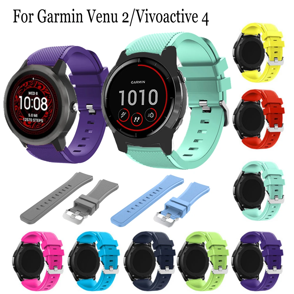 

Silicone watchbands For Realme Watch S 22mm strap bracelet For Garmin venu 2 Vivoactive 4 Gear S3 belt For Xiaomi Mi Watch Color