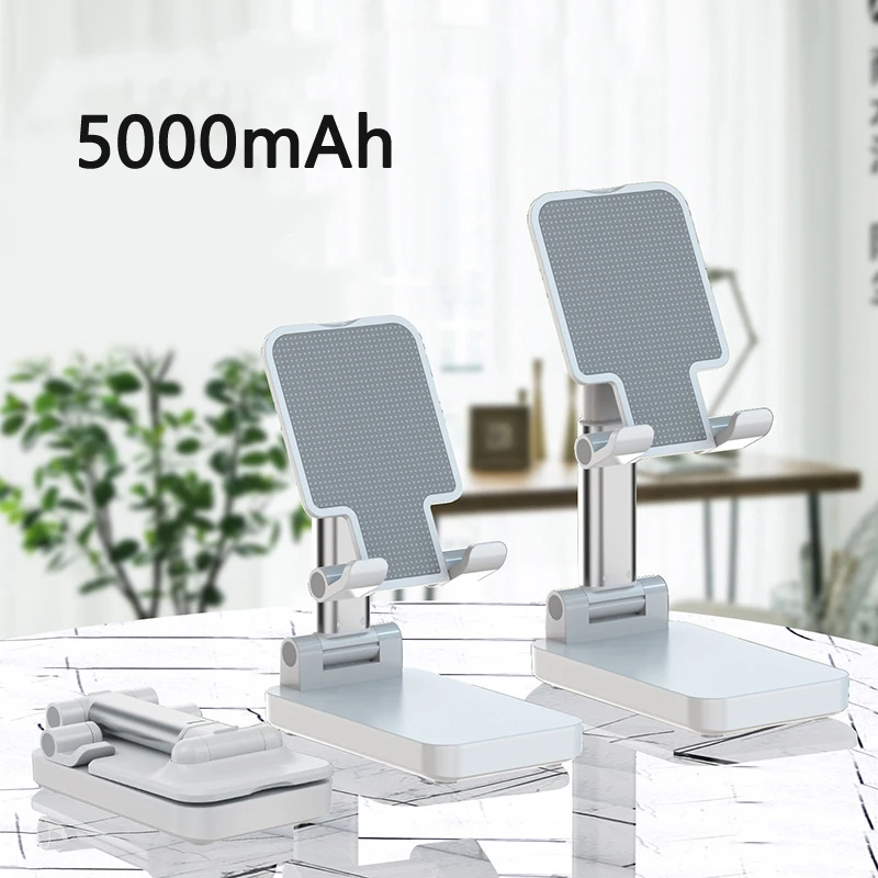 Foldable Power Bank 10000mAh with Mobile Phone Holder Digital Display Powerbank for iPhone 13 12 iPad Samsung Xiaomi Poverbank power bank mini Power Bank
