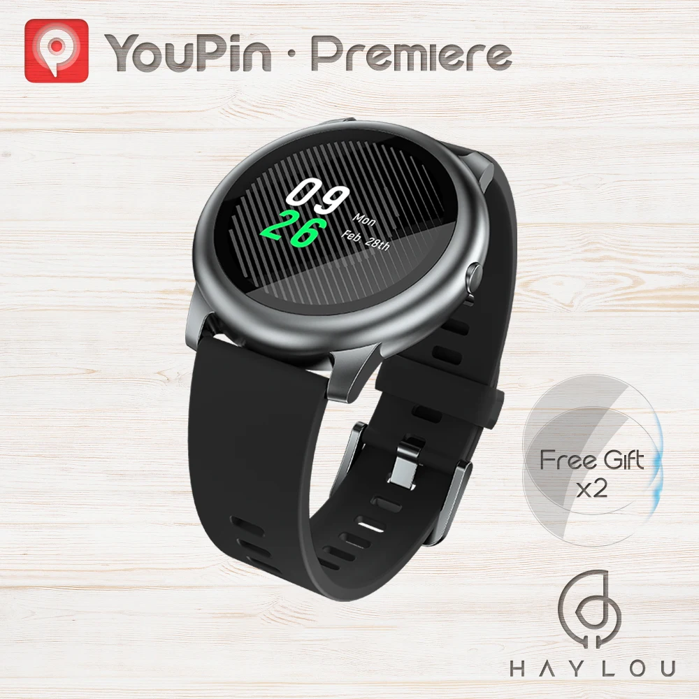 YouPin Haylou Solar LS05 reloj inteligente deporte redondo de Metal caso Monitor de ritmo cardíaco durante el sueño IP68 impermeable 30 día batería iOS Android|Relojes inteligentes|   - AliExpress
