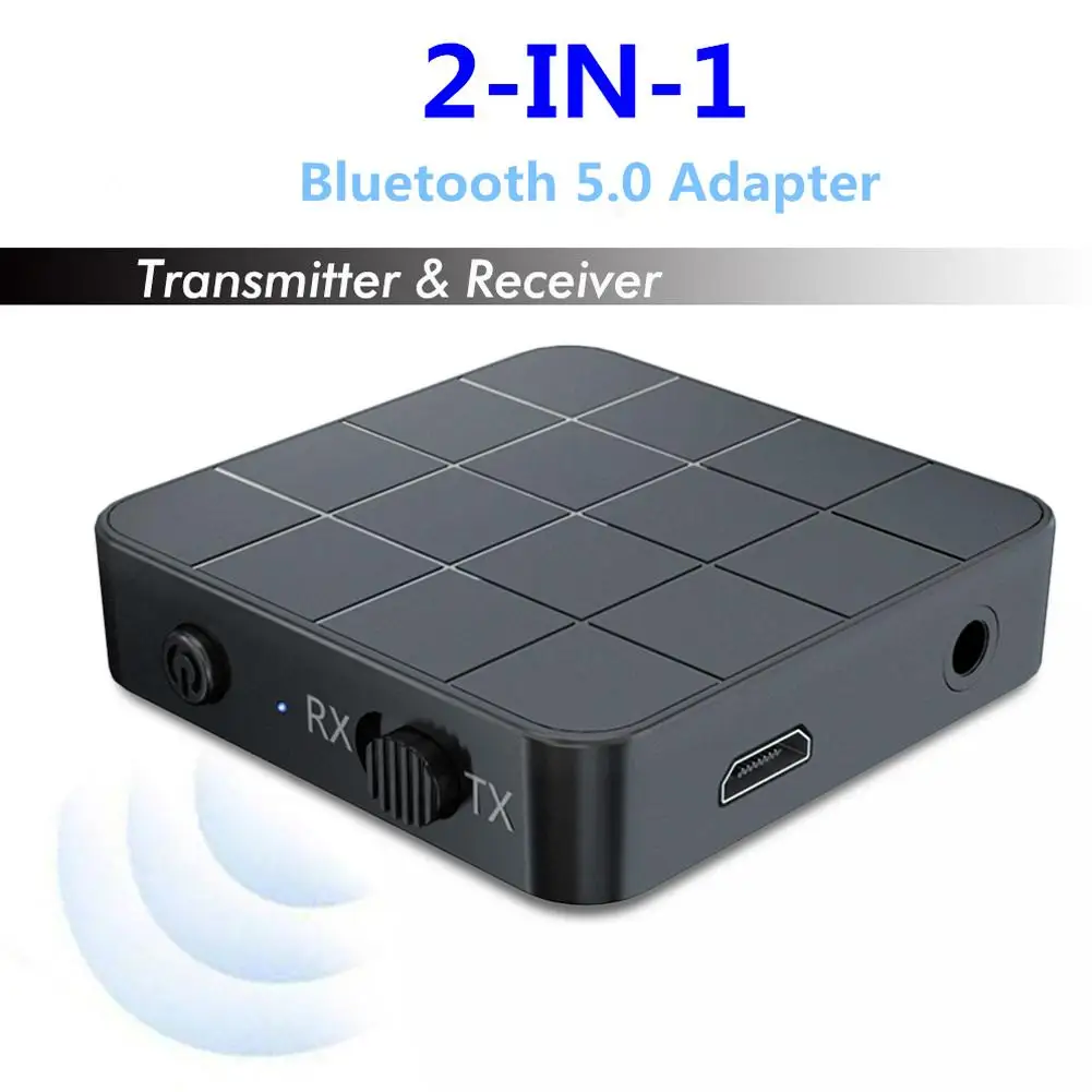 Bluetooth 5,0 аудио передатчик приемник адаптер 2 в 1 беспроводной аудио приемопередатчик для ТВ автомобильный компьютер